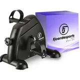 Fjoerdesports Heimtrainer Mini-Heimtrainer, Arm- und Beintrainer, Bewegungstrainer (Seniorentrainer, Trainieren im Home Office, besonders leise, verstellbarer Widerstand, Fitness, Workout, rutschfeste Standfüße, 100 kg max. Benutzergewicht, Pedaltrainer, Riemenantrieb, Bodenschonend, Seniorentrainer), LCD-Display, Fitnesstraining, Training am Schreibtisch schwarz