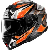 Shoei Neotec 3 Anthem, Klapphelm - Schwarz/Orange/Weiß/Grau - M