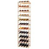 Proregal Weinregal PINOTWINE HxBxT 166x43,4x25cm | 44 Flaschen Massives Kiefernholz Natur unbehandelt | Flaschenregal Holzregal