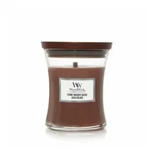 Woodwick Stone Washed Suede mittelgroße Sanduhr Kerze 275 g