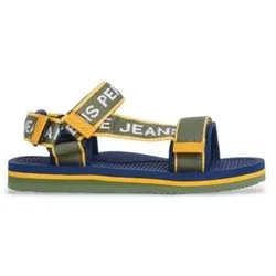 Pepe Jeans für Jungen. PBS70071 Pool Klassische B grün Zehenstegsandalen trek type Pool Klassische B (35), Wohnung, Klettverschluss, Lässig,