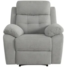 OTTO home Relaxsessel Lannilis Webstoff 97 x 100 x 92 cm Hellgrau mit Liegefunktion