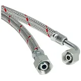 tecuro Ölschlauch 1200 mm x SR 8 LR x 3/8 Zoll Überwurfmutter (dn10), konisch dichtend, mit Rohrbogen 90°