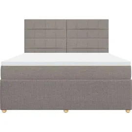 vidaXL Boxspringbett 180 x 200 cm Taupe
