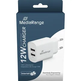 MediaRange 12W 2x USB-A weiß
