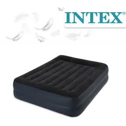 Intex Luftbett 203x152x42 cm mit integrierter Luftpumpe Gästebett