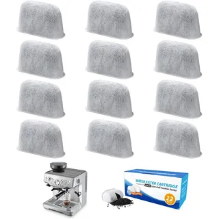 LYPPUL 12 Stück Wasserfiltereinsätze für Ninja Luxe Cafe, Aktivkohle-Espressomaschinenfilter, Ninja Siebträgermaschine für Ninja Luxe Premier ES601EU & Ninja Luxe Pro ES701EU für Zuhause, Café, Party