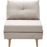 Schlafsessel Malic Beige Webstoff