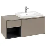 Villeroy & Boch Subway 3.0 Waschtischunterschrank C571L0VM 100,1x42,25x51,6cm, mit LED/Griff Aluminium glänzend, taupe