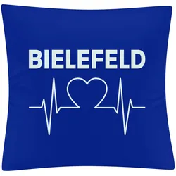 multifanshop Kissenbezug - Bielefeld - Herzschlag - Druck weiß - Kissen
