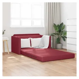 vidaXL Schlafsofa Kunstleder 2-Sitzer Weinrot