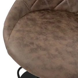 ML-Design Barhocker 4er Set aus Kunstleder Braun Gepolsterter Barstuhl mit Rückenlehne und Fußstütze, Tresenhocker 360° drehbar, Bistrohocker Hocker Drehstuhl Barstühle