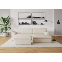 DOMO collection »Topper, elegant und zeitlos, kompaktes Stellmaß 245/155cm, L-Form«, mit Recamiere, wahlweise mit Schlaffunktion