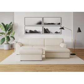 DOMO collection »Topper, elegant und zeitlos, kompaktes Stellmaß 245/155cm, L-Form«, mit Recamiere, wahlweise mit Schlaffunktion