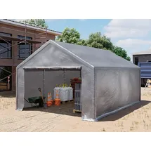 TOOLPORT Lagerzelt 3,00 x 6,00 m grau mit UV-Schutz