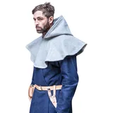 Burgschneider - Gugel Cucullus - Grau (Standard, Unisex, Wolle) Mittelalter, Fantasy - Medieval