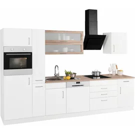 kochstation Küchenzeile »KS-Utah«, ohne E-Geräte, Breite 330 cm weiß