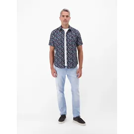 Lerros Floral Kurzarmhemd Blau XL
