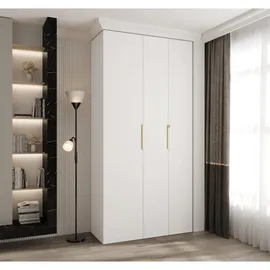 abiks möbel Drehtürenschrank COMO 120 x 245,5 x 50 cm Weiß/Gold