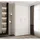 abiks möbel Drehtürenschrank COMO 120 x 245,5 x 50 cm Weiß/Gold