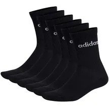 adidas Linear Crew Cushioned Socken 6er Pack Schwarz 46-48