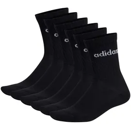 adidas Linear Crew Cushioned Socken 6er Pack Schwarz 46-48
