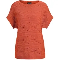 GOLDNER Kurzarm Baumwoll-Strickshirt orange 42