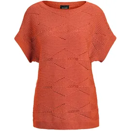 GOLDNER Kurzarm Baumwoll-Strickshirt orange 42