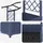 vidaXL Hochbeet mit Rankgitter und Dach 204 x 40 x 141 cm Grau