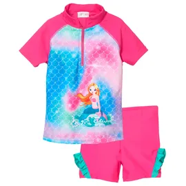 Playshoes Mädchen Zweiteiler Schwimmshirt-Set, Nixe pink, 86-92