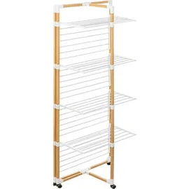5five simply smart Wäscheständer turm 4 räder 40m holzeffekt