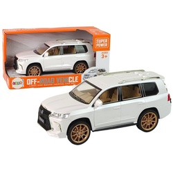 LEAN Toys Spielzeug-Auto Fahrzeug Auto Sound Licht Lexos Fahrzeug Modell SUV-Fahrzeug Spielzeug weiß