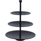 Excellent Houseware Etagere mit 3 Ablagen 36,5 cm Mattschwarz