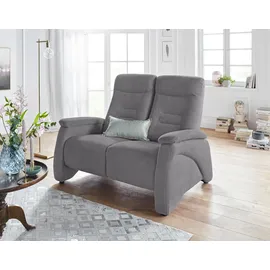 exxpo - sofa fashion "Ascoli, Kinosofa mit hohem Sitzkomfort, bequeme Armlehnen", grau, B:140cm H:106cm T:99cm, NaturLEDER (echtes Rindsleder) in Sitz und Rücken.