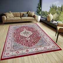 HANSE HOME Mochi rot, B:120cm H:8mm L:170cm, Jute, Polyester, Polypropylen (PP), Teppiche, Teppich, Läufer, Orientalisch, Kurzflor, Wohnzimmer, Schlafzimmer, Esszimmer,