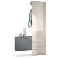 Vladon Garderobe, Sand, Holzwerkstoff, 105x193x35 cm, Garderobe, Garderoben-Sets ,