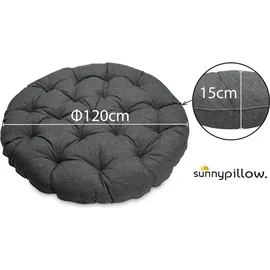 sunnypillow Papasansessel Loungesessel anthrazit