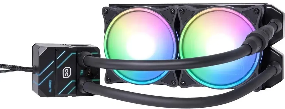 Alphacool Eisbaer Pro Aurora 240 CPU Komplett-Wasserkühlung, D-RGB, CPU Wasserkühler, Schwarz