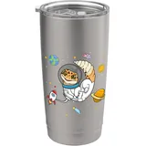 Reptile Kids Girls Boys Astronaut Space Leopard Gecko Lover Doppelwandiger Edelstahl-Thermobecher