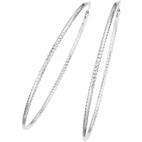 Smart Jewel Creolen gerieft und diamantiert Silber 925  silber
