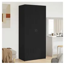 vidaXL Kleiderschrank 90 x 200 x 52 cm Schwarz/Eiche
