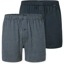 SCHIESSER Boxershorts gestreift blau 8 2er Pack