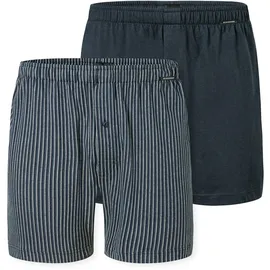 SCHIESSER Boxershorts gestreift blau 8 2er Pack