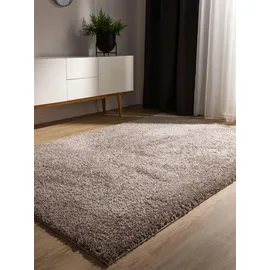 benuta Hochflorteppich, Taupe, Kunststoff, Rechteckig, 300x400 cm, pflegeleicht, Teppiche - Böden, Teppiche, Hochflorteppiche - Shaggys