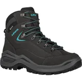 Lowa Renegade GTX Mid Damen Wide Asphalt/Türkis 38