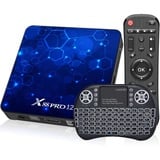 Android 12.0 TV Box, 4GB RAM 64GB ROM RK3318 Quad-Core 64-bit Cortex-A53, Android Box mit 2.4G/5G WiFi6 Bluetooth 5.0, Media Player Unterstützung 3D 4K UHD Videos mit Mini-Tastatur