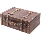 HMF Vintage Koffer aus Holz 38 x 26 x 13 cm 1-tlg. bunt