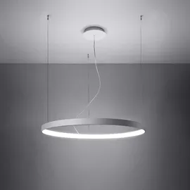 Sollux Lighting Ring Pendelleuchte Hängelampe Wohnzimmerleuchte schwarz LED Designleuchte L 78cm