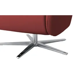 Max Schelling Sessel Elmira Leder 81 x 120 x 92 cm Rot elektrisch, drehbar