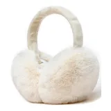 Unning Weiß Winter Ohrenwärmer Damen Verstellbar & Faltbare Ohrenschützer Mode Kunstpelz Weich Ohrenschütz Plüsch Ear Muffs for Women